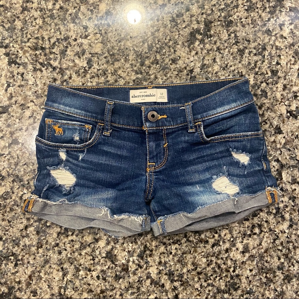 abercrombie kids jean shorts